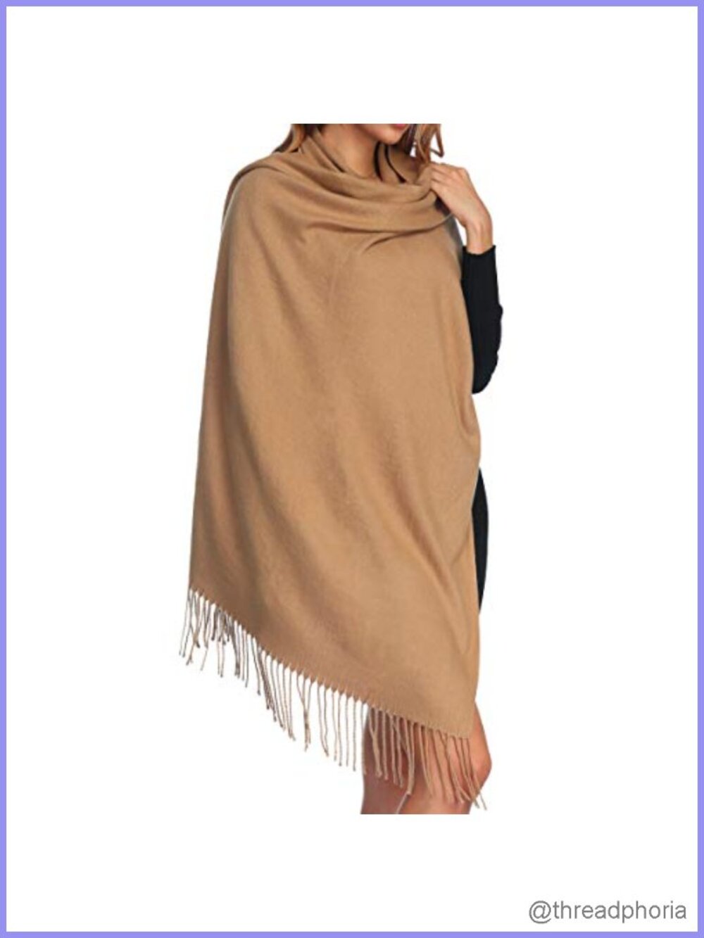 Womens Oversized Pashmina Shawl Wrap Wool Viscose Winter Blanket Scarf